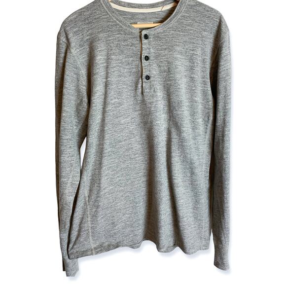 RAG & BONE Classic Long Sleeve Henley in Grey Sz. L - Picture 2 of 4